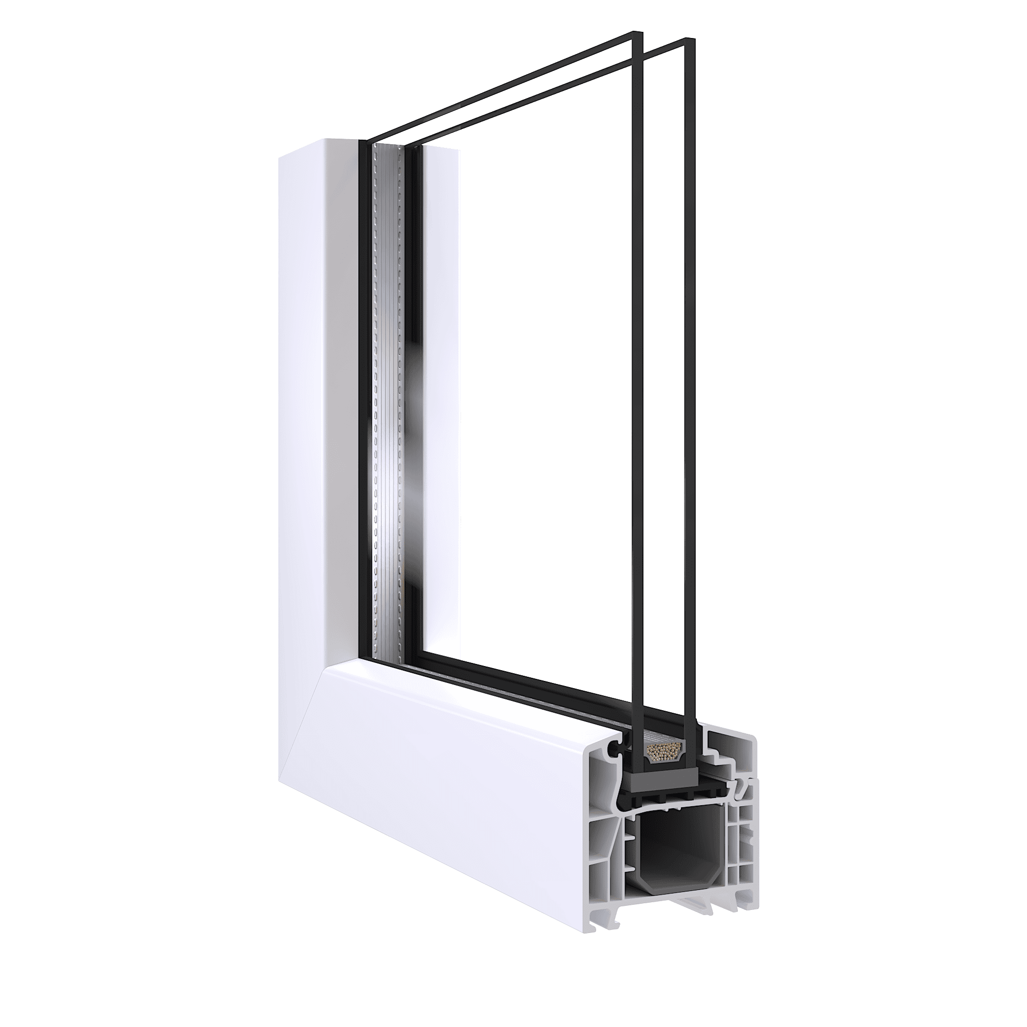 Profiel, Aluplast IDEAL 4000, Vast raam