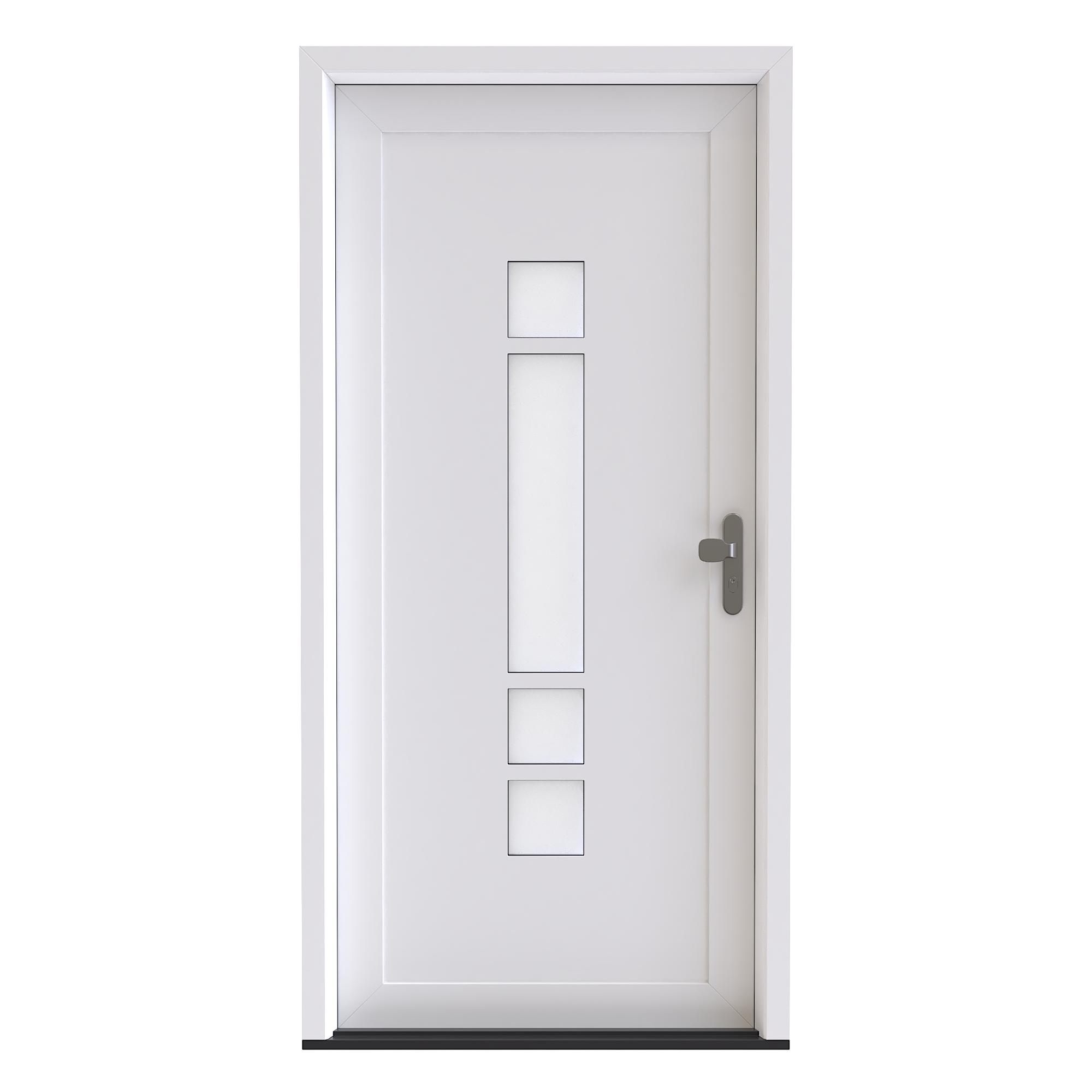 Model 2, Voordeur buitenaanzicht met scharnierpunten links