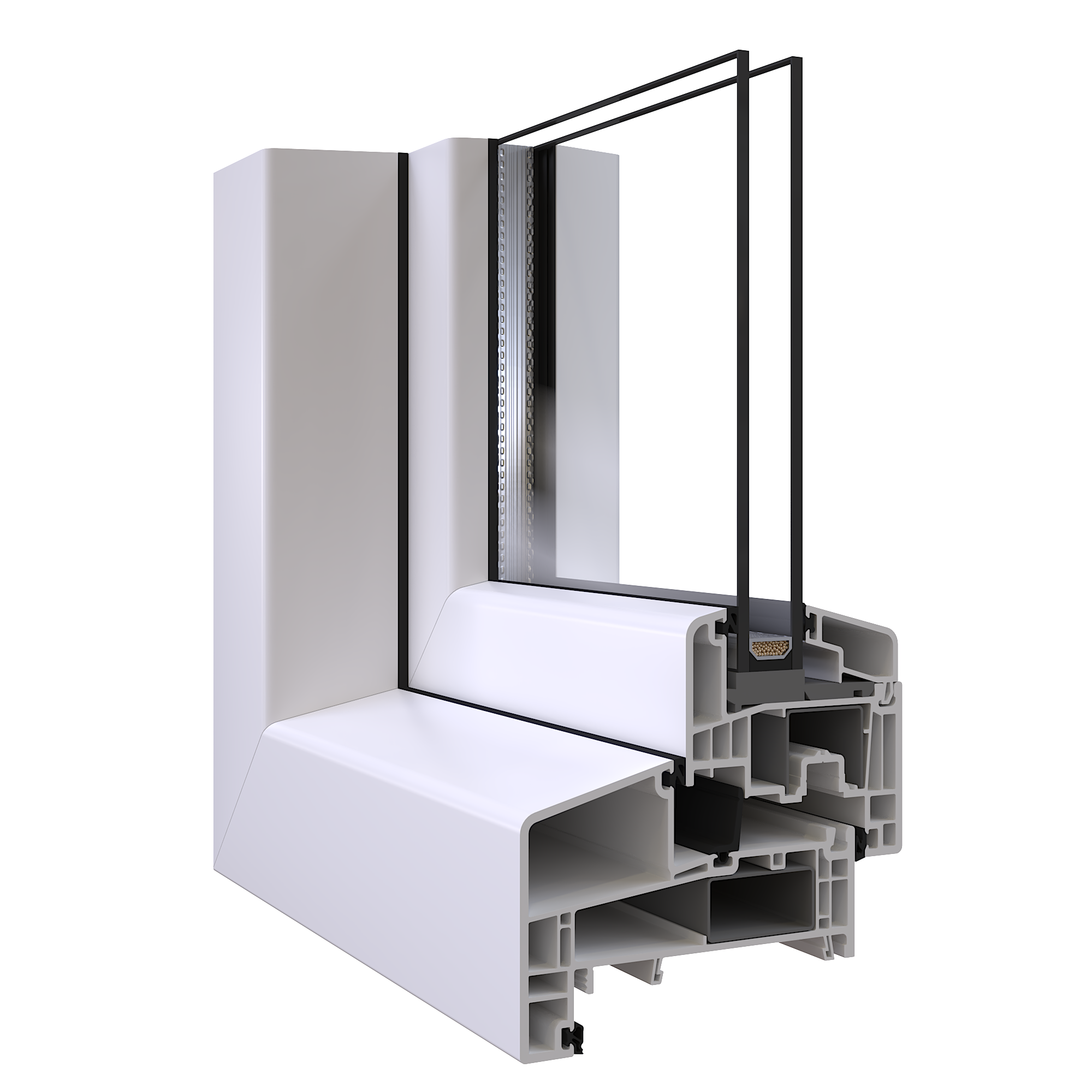 Profiel, Gealan, S9000 NL base, Draaikiepaam met aanslag