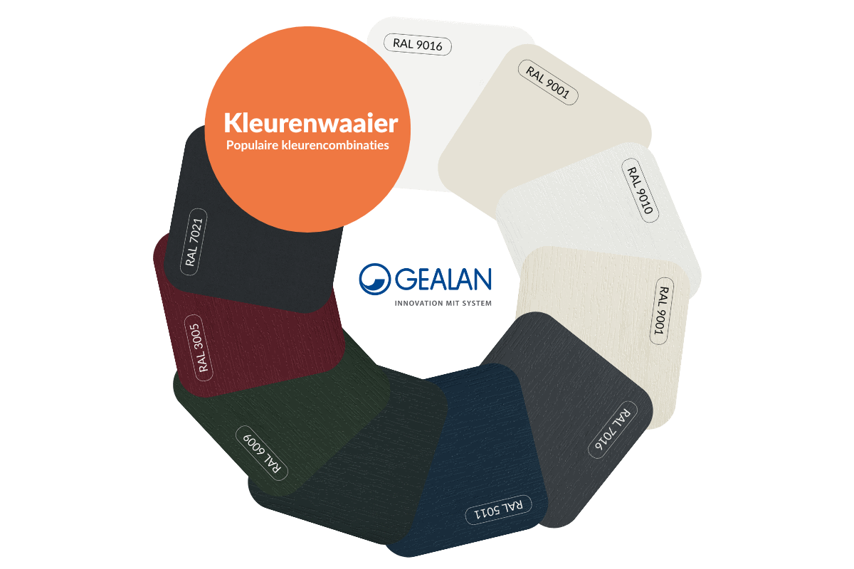 Kunststof kozijnen kleurenwaaier Gealan