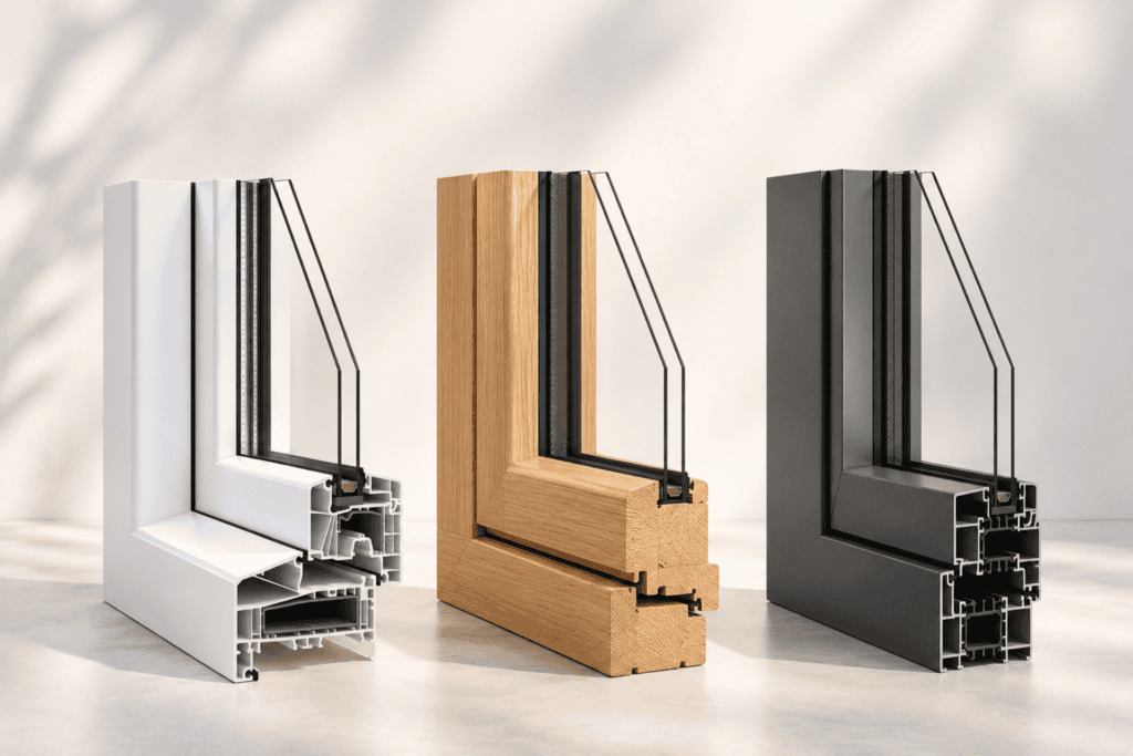 kunststof, houten en aluminium kozijnen