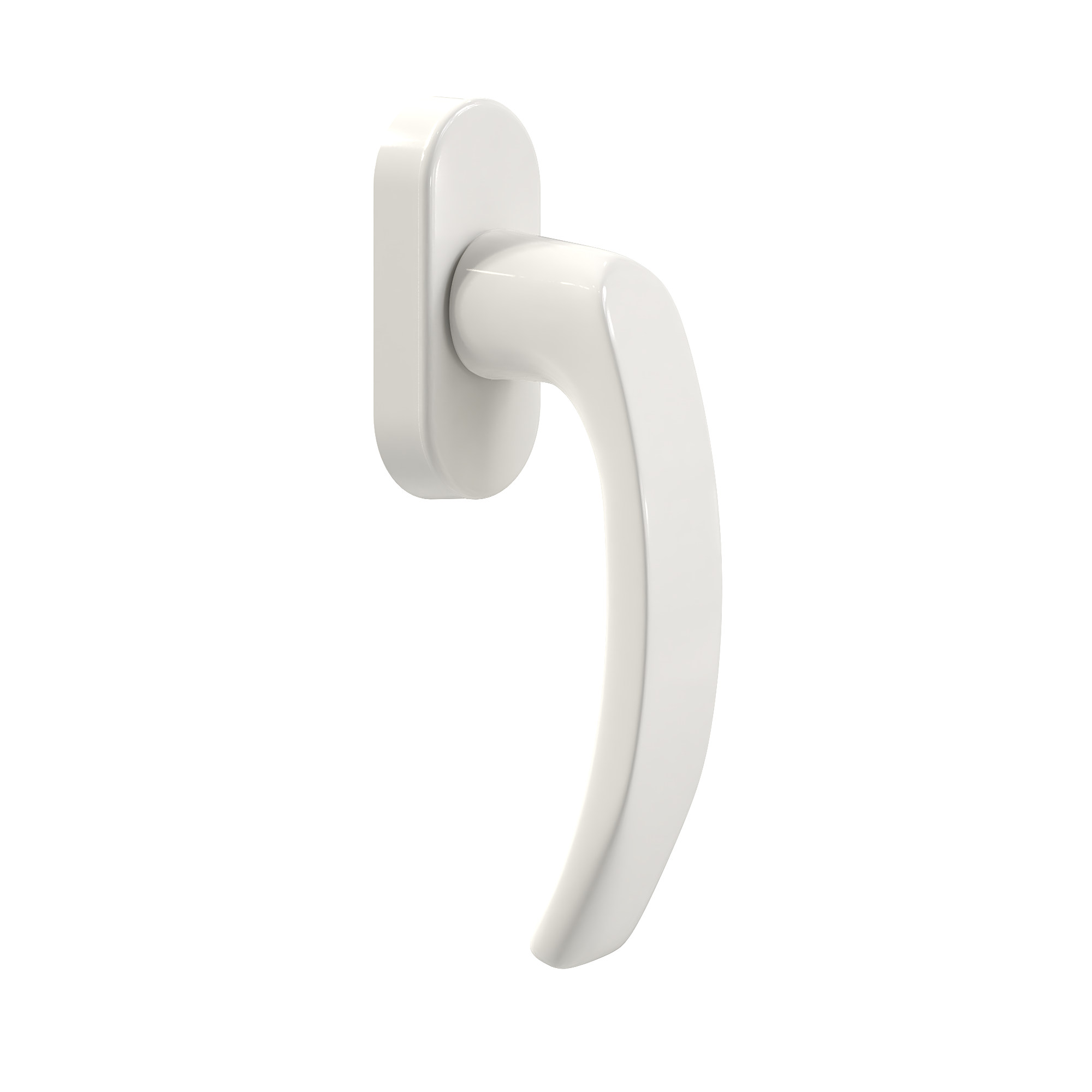 Deurklink kleur wit voor een kunststof deur