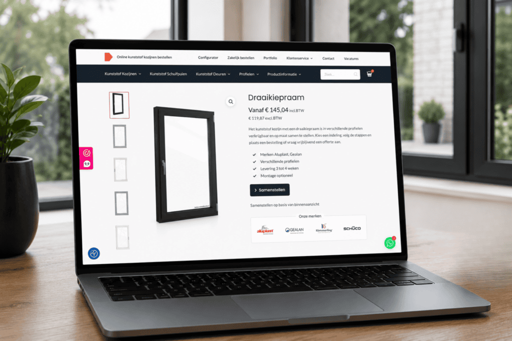 product configurator - wat kosten kunststof kozijnen