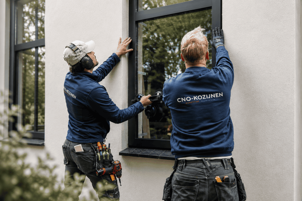 de montage van kunststof kozijnen