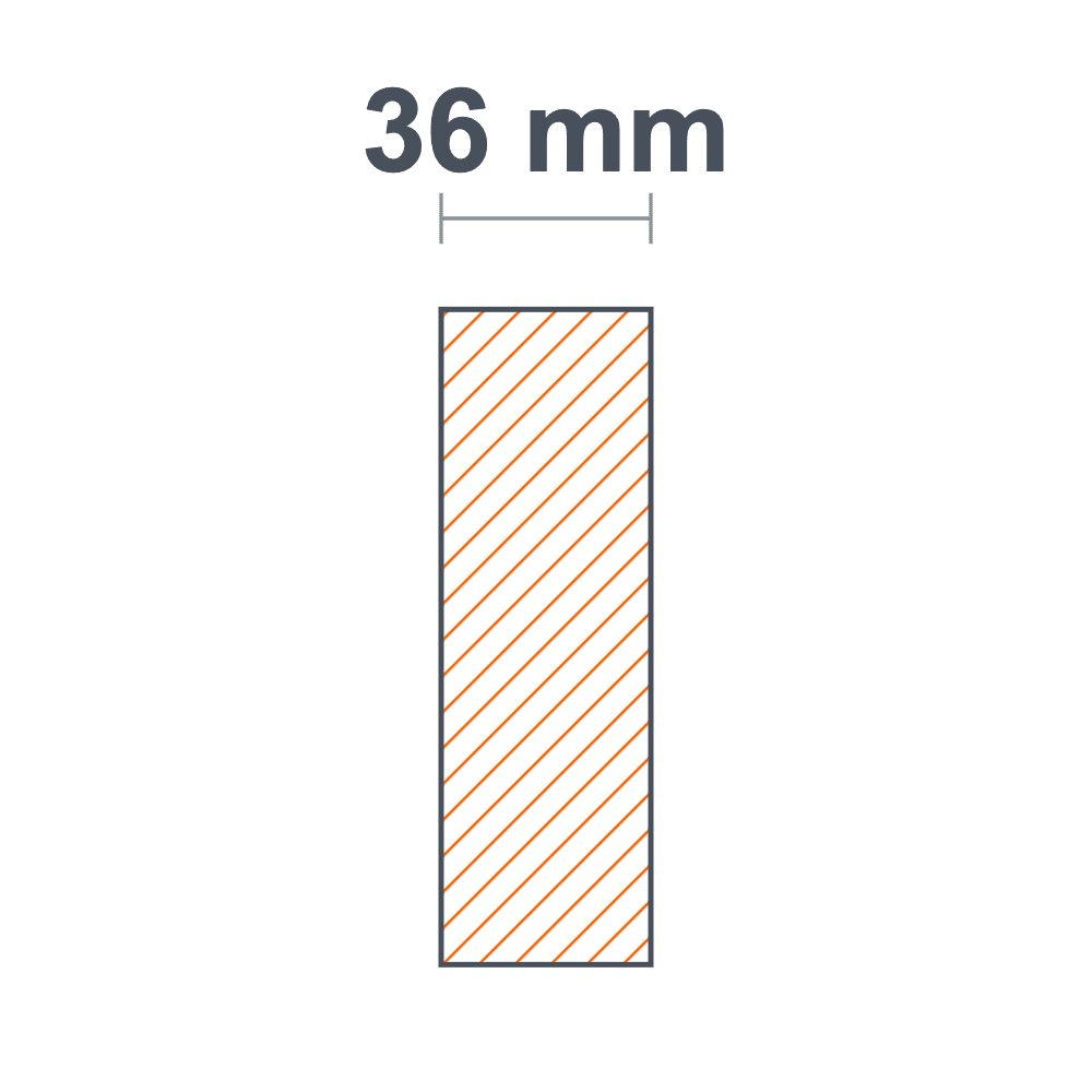 Tekening Paneeldikte 36 mm