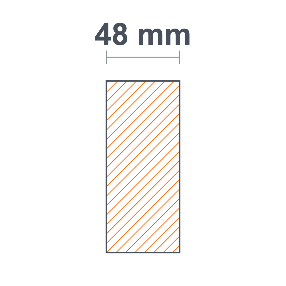 Tekening Paneeldikte 48 mm